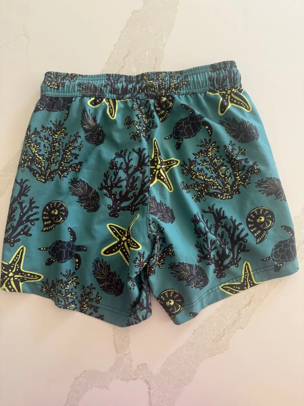 Maamgic Men's Swimsuit 5 inch inseam, Green- Sea World, Size XS
